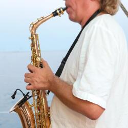 Live Saxophonist Vip Sunset Cruises Onboard Med2catamaran Cyprus Medcruisescy