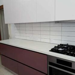 Burgundy Kitchen A Combination Of Two Mdf Lacquer Colors In Matt Finish Burgundy And White