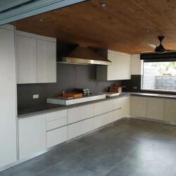 Cotton Matte Kitchen Is Made Of Melamine In Cotton Colour And Matt Finish